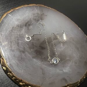 Tiffany and co silver bracelet with aquamarine